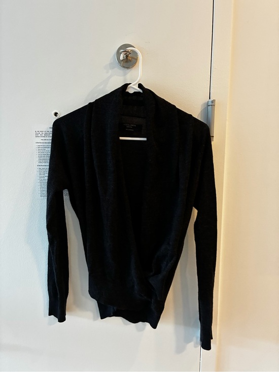 All Saints Sweaters - All Saints Merino Open-Front Cardigan
